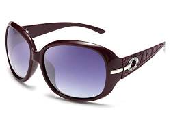 FEISEDY Sonnenbrille Damen Groß Polarisiert Übergroß Klassisch Rahmen mit UV400 Schutz B2592 von FEISEDY