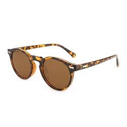 FEISEDY Sonnenbrille Damen Polarisiert Runde Brille Herren Vintage Klein mit UV400 Schutz B2355 von FEISEDY