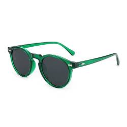 FEISEDY Sonnenbrille Damen Polarisiert Runde Brille Herren Vintage Klein mit UV400 Schutz B2355 von FEISEDY