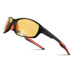 FEISEDY Sonnenbrille Herren Polarisiert Fahrradbrille Sportbrille mit Superleichtes Rahmen UV400 Schutz für Fischen Fahren Laufen und Golfen B0035 von FEISEDY