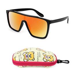 FEISEDY Sonnenbrille Kind Coole Brille Eckig für Jungen und Mädchen 3-10 Jahre mit UV400 Schutz B2812 von FEISEDY