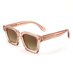 FEISEDY Vinatge Sonnenbrille Rechteckig Chunky Polarisiert für Herren Damen Dickes Rahmen Sonnenbrillen mit UV400 Schutz B2396 von FEISEDY