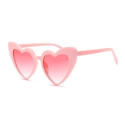 FEISEDY Vintage Herzen Shaped Sonnenbrille Stylische Große Rahmen Brillen für Damen Herren B2421 von FEISEDY