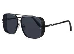 FEISEDY Vintage Pilotenbrille Square Sonnenbrille Herren Groß mit Metall Rahmen B2894 von FEISEDY