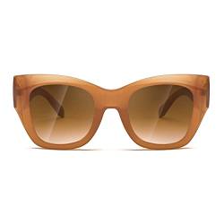 FEISEDY Vintage Square Sonnenbrille Damen Luxus Trendy Übergroße Brillen Dicke Frame Shade mit UV400 Schutz B2378 von FEISEDY