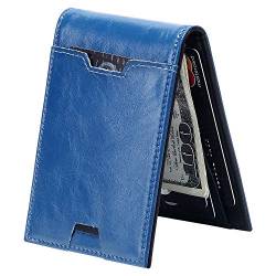 FEITH&FELLY Herren-Geldbörse mit Geldklammer – Leder, minimalistische Vordertasche, RFID-Blockierung, Mehrfarbig, Einheitsgröße, Minimalistisch von FEITH&FELLY