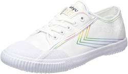 Feiyue Unisex Fe Lo 1920 Sneaker, Weiß/Regenbogen, 45.5 EU von FEIYUE