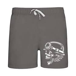 FELDWEGHEIZER Herren Badehose Short Biker Skull Größe M - 3XL von FELDWEGHEIZER