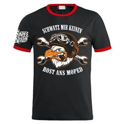 FELDWEGHEIZER Männer Tshirt Schwatz Mir keinen Rost ans Moped Motorrad Sprüche von FELDWEGHEIZER