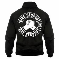 FELDWEGHEIZER Männer und Herren Harrington Jacke Give Respect to get Respect (mit Rückendruck) Größe S - 5XL von FELDWEGHEIZER