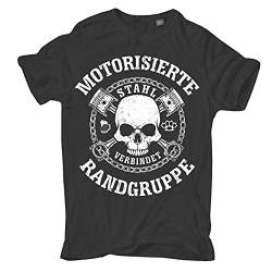 T-Shirt Herren Motorisierte Randgruppe (mit Rückendruck) Größe S - 5XL von FELDWEGHEIZER