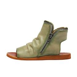 Felmini - Damen Schuhe - Verlieben CAROLINA D054 - Flache Sandalen - Echtes Leder - Grün - 40 EU Size von FELMINI FALLING IN LOVE