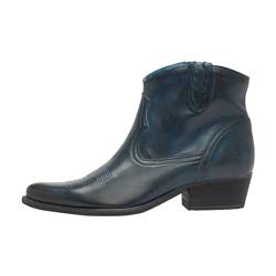 Felmini - Damen Schuhe - Verlieben WEST B504 - Cowboy Stiefeletten - Echtes Leder - Blau - 39 EU Size von FELMINI FALLING IN LOVE