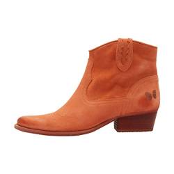 Felmini - Damen Schuhe - Verlieben WEST B504 - Cowboy Stiefeletten - Echtes Leder - Orange - 40 EU Size von FELMINI FALLING IN LOVE