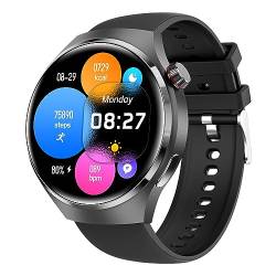 FEMBW Smartwatch Herren Damen mit Bluetooth Anrufe, 1,6 zoll Touchscreen Smart Watch Mit Blutdruckmessung, IP67 Wasserdicht Sportuhren Fitnessuhr Herren für IOS und Android (Blcak) von FEMBW