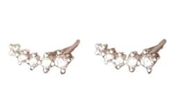 Ohrringe Ohrringe aus 925er-Sterlingsilber, einfache Pavé-Zirkon-Mini-Ohrringe, geeignet for den täglichen Party-Piercing-Schmuck, baumelnd Geschenk (Color : A, Size : OneSize) von FENBNMK