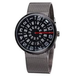 FENKOO Herren Armbanduhr Quartz Armbanduhren für den Alltag Legierung Band Schwarz/Silber/Gold Marke- von FENKOO