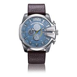 FENKOO Schöne Armbanduhren Große Zifferblatt Quarzuhr Explosive Mode kreative Herren DREI Kalenderband Uhr (Color : 3) von FENKOO