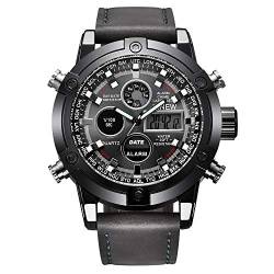 FENKOO Schöne Armbanduhren Marke Herrenuhr Gürtel Sport elektronische Uhr Doppelanzeige Uhr männlich (Color : 2) von FENKOO