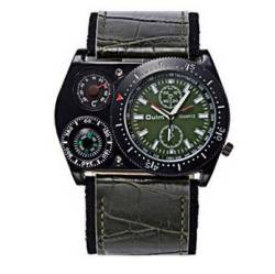 FENKOO beiläufige Uhr Leder-Uhr-Japan-Bewegung der militärischen Uhren Herren-Sportuhr (Color : 4) von FENKOO