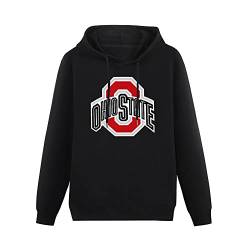 FENLI Mens Ohio State Buckeyes Sweatshirt Black Hoodie 3XL von FENLI
