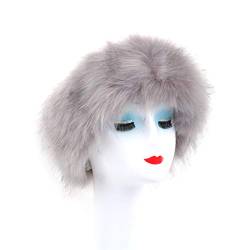 Damen-Winter-Stirnband aus pelzigem Plüsch, mit elastischem Regenbogen-Ohrwärmer, Ohrenschützer, für Urlaub, Party, Kopfwickel, Stirnbänder für Mädchen und Kinder von FENOHREFE