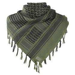 FEOYA Baumwolle Halstuch Shemagh Military Tactical Keffiyeh Desert Deckenschal Kopftücher 110 x 110cm Arab Wrap mit Quaste für Herren Damen von FEOYA