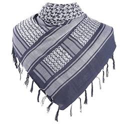 FEOYA Baumwolle Halstuch Shemagh Military Tactical Keffiyeh Desert Deckenschal Kopftücher 110 x 110cm Arab Wrap mit Quaste für Herren Damen von FEOYA