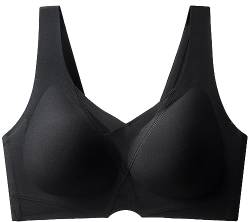 FEOYA Bügelloser BH Damen Gepolstert Nahtloser Soft Bra Butterweich Wohlfühl Bustiers Schlaf Still Sport Bralette mit Feste Pads - L von FEOYA