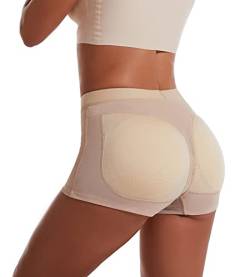 FEOYA Damen Butt Lifter Unterhose Push Up Höschen Padded Miederhose Control Panty Gepolsterter Slip Miederslip Hip Enhancer Figurformende Nahtlose Shapewear Body Shaping Unterwäsche - XS von FEOYA