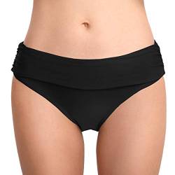 FEOYA Damen Sexy Bikinihose Bikinislip Slip Tanga Brazilian String Bademode Sexy Bikini Set Tanga Unterhose Schwarz L von FEOYA