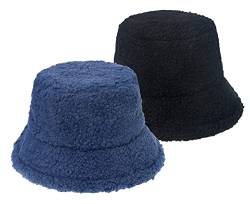 FEOYA Damen Winter Fischerhut Mode Warm Hut Bucket Hat Damen Plüsch Fishermütze A2 von FEOYA