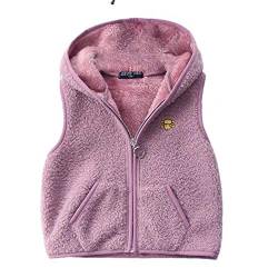 FEOYA Fleeceweste Kinder Winter Kapuzenweste Kinder Armellose Weste Jungen Mädchen Atmungsaktive Outwear Kleidung Kinder Winter 2-8 Jahre von FEOYA