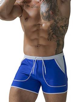 FEOYA Herren Sommer Badepants Männer Badehose für Surfen Bequemer Sportshorts für Wassersport Dunkelblau XXL von FEOYA