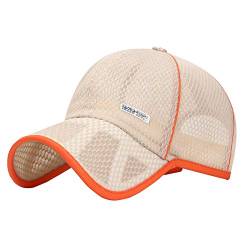 FEOYA Jungen Kappe Sport Baseballkappe Verstellbar Mütze Kinder UV Schutz Sonnenhut Outdoor Sommer Atmungsaktiv Hut - B-Beige von FEOYA