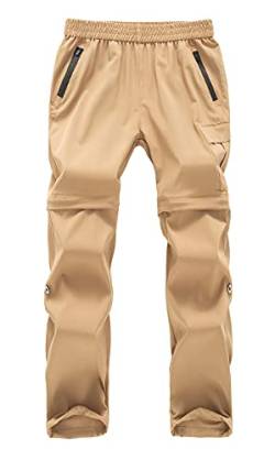 FEOYA Outdoor Hosen für Jungen Abnehmbare Hosebeine Trekkinghose Unisex Jugend Schnelltrocknend Atmungsaktiv von FEOYA