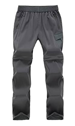 FEOYA Outdoor Hosen für Jungen Abnehmbare Hosebeine Trekkinghose Unisex Jugend Schnelltrocknend Atmungsaktiv von FEOYA