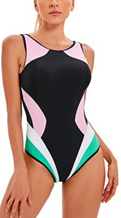 FEOYA Sommer Bademode Damen Bauchweg Badeanzug Essentials Schwimmen Wassersport Strand Swimsuit Hersteller XXL/DE Größe 44-46-Farbe 12 von FEOYA