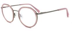 FERAVIA Mode rund einzigartiges brillen saubere linse brillen frauen männer beliebte crème rosa brillen von FERAVIA