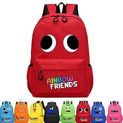 Rainbow Friends Schultasche, Rainbow Friends Backpack, Rainbow Friends School Bag, Wasserdichter Rucksack, Anime Cartoon Schoolbag, Unisex Große Kapazität Casual Childrens Backpack von FERKOS