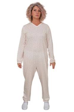 FERRUCCI COMFORT Damen-Pyjama aus Baumwolle mit Reißverschluss hinten und Langen Ärmeln - 9012 - für Alzheimer und Inkontinenz (S) von FERRUCCI COMFORT