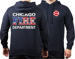 Chicago FIRE Dept. Flag-Edition, Navy Hoodie M von FEUER1