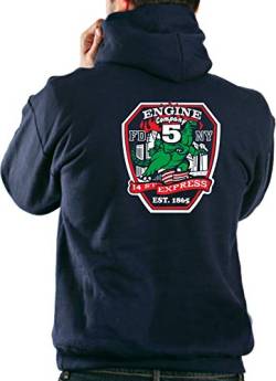 FEUER1 Hoodie Navy, New York City Fire Dept. E-5 Godzilla, Mehrfarbig (L) von FEUER1