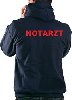 FEUER1 Hoodie Navy, Notarzt in rot L von FEUER1