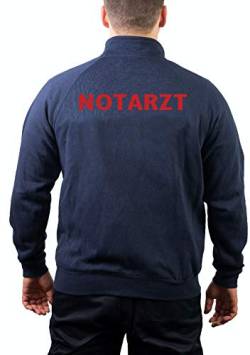 FEUER1 Sweatjacke Navy, Notarzt in rot M von FEUER1