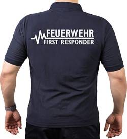 Poloshirt Navy, Feuerwehr - First Responder M von FEUER1