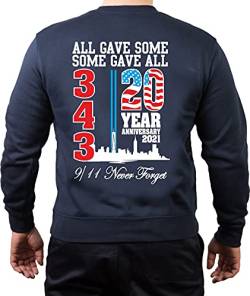 Sweat Navy, 9/11 WTC 20 Years - Never Forget XL von FEUER1