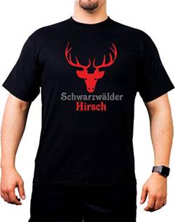 T-Shirt Black, Schwarzwälder Hirsch XL von FEUER1