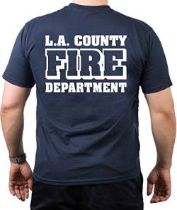 T-Shirt Navy, Los Angeles County Fire Department, 3XL von FEUER1