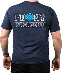T-Shirt Navy, New York City Fire Dept. Paramedic, Star ofLife XXL von FEUER1